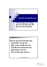 Tổng hợp bài giảng môn Lập trình Hướng đối tượng | Trường Đại học Bách Khoa Hà Nội