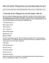 Phân tích bài thơ Tiếng gà trưa của Xuân Quỳnh Ngữ văn lớp 7