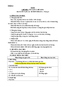 Bài 1: Ôn tập các số đến 1000 - Tiết 1 | Giáo án Toán 3 | Kết nối tri thức