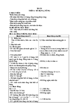 Giáo án Toán 2 sách Kết nối tri thức với cuộc sống (Cả năm) | Tuần 2
