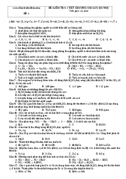 TOP 10 đề kiểm tra 1 tiết chương 6-Oxi-Lưu huỳnh lớp 10 (có đáp án)