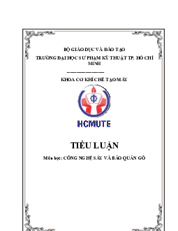 Bài tiểu luận Công nghệ sấy và bảo quản gỗ | Đại học Sư phạm Kỹ thuật Thành phố Hồ Chí Minh