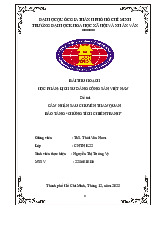 Bài thu hoạch cảm nhận tại Bảo tàng Chứng tích Chiến tranh môn Lịch sử Đảng cộng sản Việt Nam - Trường Đại học Khoa học xã hội và nhân văn , Đại học quốc gia Thành phố Hồ Chí Minh.
