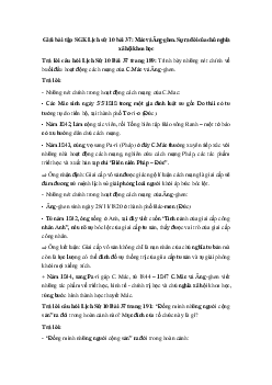 Giải bài tập SGK Lịch sử 10 bài 37