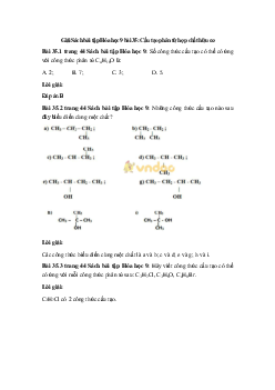 Giải Sách bài tập Hóa học 9 bài 35