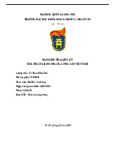 Bài kiểm tra giữa kỳ lịch sử Đảng cộng sản Việt Nam | Trường Đại học Khoa Học Xã Hội và Nhân Văn, Đại học Quốc gia Hà Nội