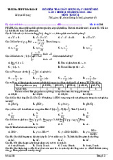 Đề kiểm tra Toán 11 lần 2 năm 2023 – 2024 trường THPT Tam Đảo 2 – Vĩnh Phúc