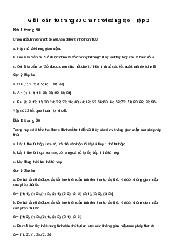 Giải Toán 10 Bài 1: Không gian mẫu và biến cố | Chân trời sáng tạo