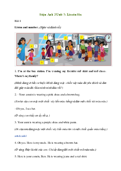 Giải Tiếng Anh lớp 3 Unit 7: Lesson Six | Family and Friends