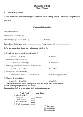 Progress test môn Tiếng Anh  | Học viện Nông nghiệp Việt Nam