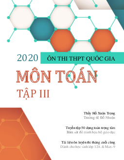 Tài liệu ôn thi THPT Quốc gia môn Toán – Hồ Xuân Trọng