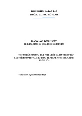Tội tổ chức sử dụng trái phép chất ma túy theo pháp Luật hình sự việt nam từ thực tiễn huyện thọ xuân, tỉnh Thanh hóa môn Pháp luật đại cương | Trường đại học Mở Hà Nội