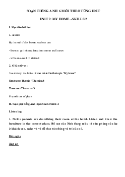 Tiếng Anh lớp 6 unit 2 Skills 2