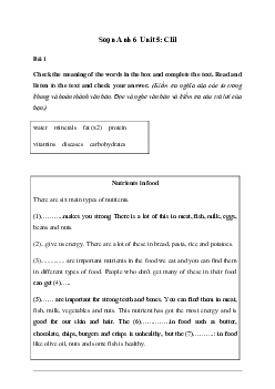 Giải Tiếng Anh 6 Unit 5: Clil - Friends Plus