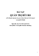 BÀI TẬP QUẢN TRỊ RỦI RO – HỆ THỐNG BÀI TẬP TỐI ƯU
