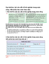Đọc bài thơ, bài văn viết về trải nghiệm trong cuộc sống. Viết phiếu đọc sách theo mẫu - Tiếng việt 4