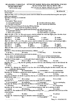 Đề thi chính thức và đáp án mã đề thi 420 môn Tiếng Anh THPT Quốc gia, Kỳ thi tốt nghiệp THPT 2023