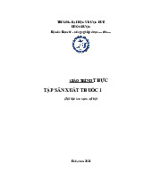 Giáo trình thực tập sản xuất thuốc 1 | Đại Học Y Dược Huế