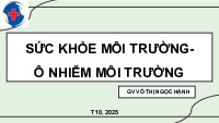Tài liệu Sức khỏe môi trường
