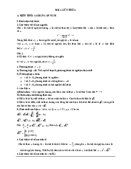 Các dạng bài tập VDC hàm số lũy thừa, hàm số mũ và hàm số lôgarit