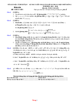 Đề thi tuyển sinh 10 THPT năm 2023-2024 toán chuyên sở GD Đăk Lăk (có đáp án và lời giải chi tiết)