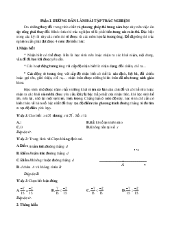 Bài tập trắc nghiệm Toán 6
