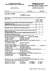 Đề kiểm tra giữa kì 2 năm học 2023 - 2024 môn Tiếng Anh 10 - Global Success