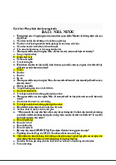 Câu hỏi ôn tập Pháp luật đại cương: Nguồn gốc và Chức năng nhà nước | Pháp Luật Đại Cương | Trường Đại học Hà Nội