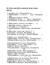 Từ vựng chuyên ngành Quan hệ công chúng | Đại học Hoa Sen