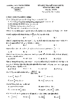 Đề kiểm tra giữa học kì 1 Toán 11 năm 2019 – 2020 trường Nhân Chính – Hà Nội