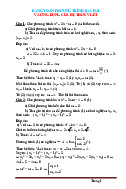 Các Dạng Toán Về Phương Trình Bậc Hai Liên Quan Đến Hệ Thức Vi-et Có Lời Giải
