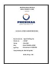 Tách chiết DNA từ mẫu thực hành và điện di mẫu DNA | Bài báo cáo thực hành Di truyền học | Trường Đại học Phenikaa