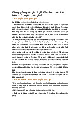 Chủ quyền quốc gia là gì? Các hình thức thể hiện chủ quyền quốc gia?