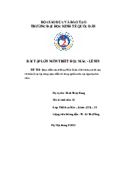 Chủ đề tri thức và ứng dụng trong việc học tập và nghiên cứu của sinh viên- Triết học Mác Lenin | Đại học Kinh Tế Quốc Dân