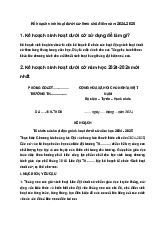 Top 3 Kế hoạch sinh hoạt dưới cờ theo chủ đề năm học 2024-2025