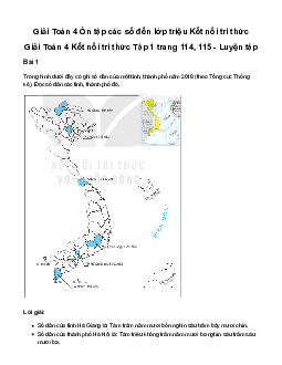 Giải Toán lớp 4 Bài 33: Ôn tập các số đến lớp triệu | Kết nối tri thức