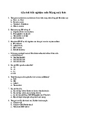 Top 120 câu hỏi trắc nghiệm môn Mạng máy tính - Học Viện Kỹ Thuật Mật Mã