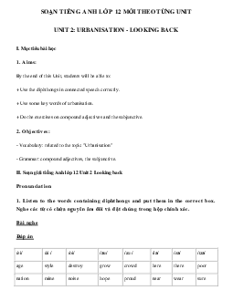 Unit 2 lớp 12 Looking back