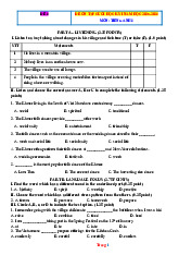 Đề Ôn Tập Cuối HK1 Anh 8 Global Success 2025-2026 Có Đáp Án File Nghe-Đề 6