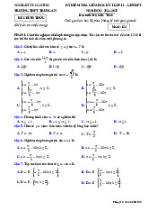 Đề giữa học kỳ 1 Toán 11 năm 2024 – 2025 trường THPT Trung An – Cần Thơ