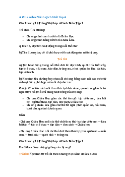 Chia sẻ và đọc: Văn hay chữ tốt lớp 4 trang 19 Cánh Diều