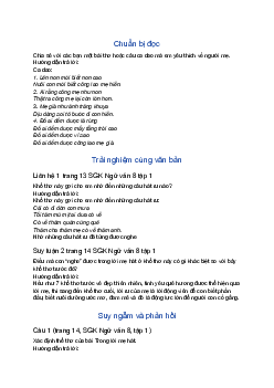Soạn Văn 8 Bài 1 VB Trong lời mẹ hát | Chân trời sáng tạo