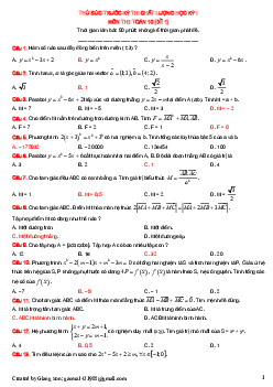 Bộ đề ôn thi học kỳ 1 Toán 10 có đáp án – Lương Tuấn Đức