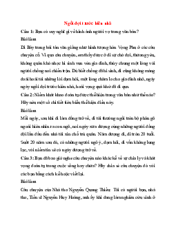 Soạn bài Ngồi đợi trước hiên nhà | Ngữ văn 11 Chân trời sáng tạo