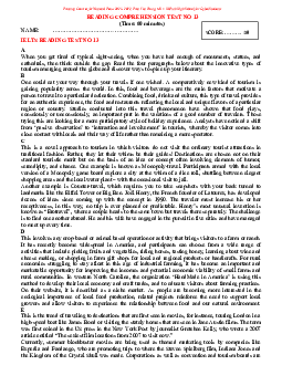 READING COMPREHENSION TEST NO 13 - Training Courses for National Team