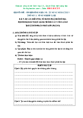 Giáo án chuyên đề Sinh học 11 - Bài 5. Dự án: Điều tra sử dụng phân bón ở địa phương hoặc thực hành trồng cây với các kĩ thuật bón phân phù hợp