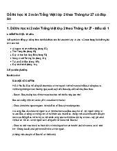 Đề thi học kì 2 môn Tiếng Việt lớp 2 theo Thông tư 27 có đáp án