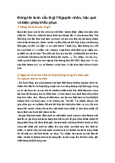 Nóng lên toàn cầu là gì? Nguyên nhân, hậu quả và biện pháp khắc phục