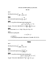 Ôn tập cuối kỳ - Giải tích 1 | Trường đại học Bách Khoa, Đại học Đà Nẵng