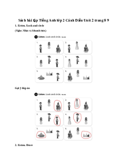 Unit 2 trang 8 9 Giải SBT | Tiếng anh 2 Explore our World